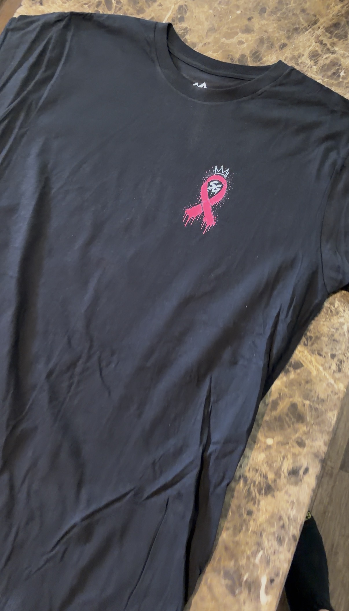 Miracles for MaryEllen Tee — Front ribbon design